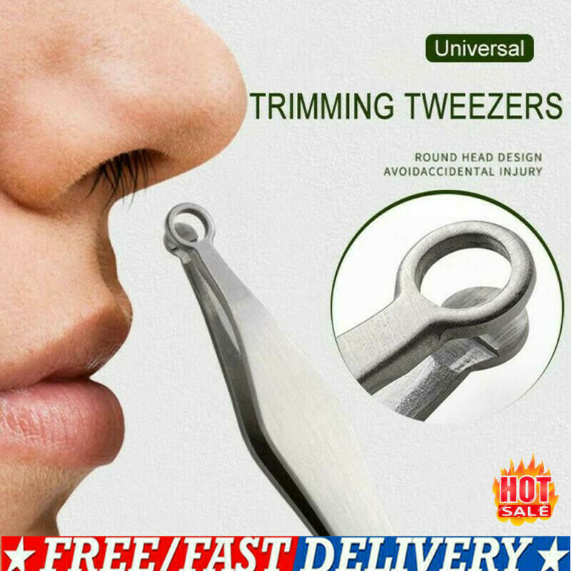 Universal Nose Hair Trimming Tweezers Steel  Eyebrow Nose Hair Cut