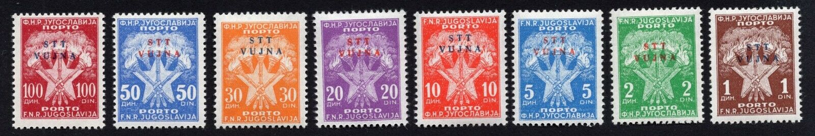 Yugoslavia 1952 Set Of Stamps Porto Yv#11-18 Mh Cv=20€