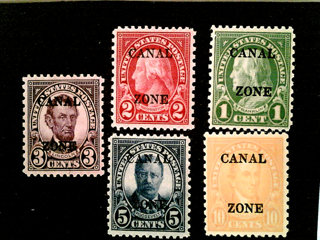 U S Stamps Us Possessions Scott Canal Zone 100-104 Set Of 5 Mint Cv 50.25