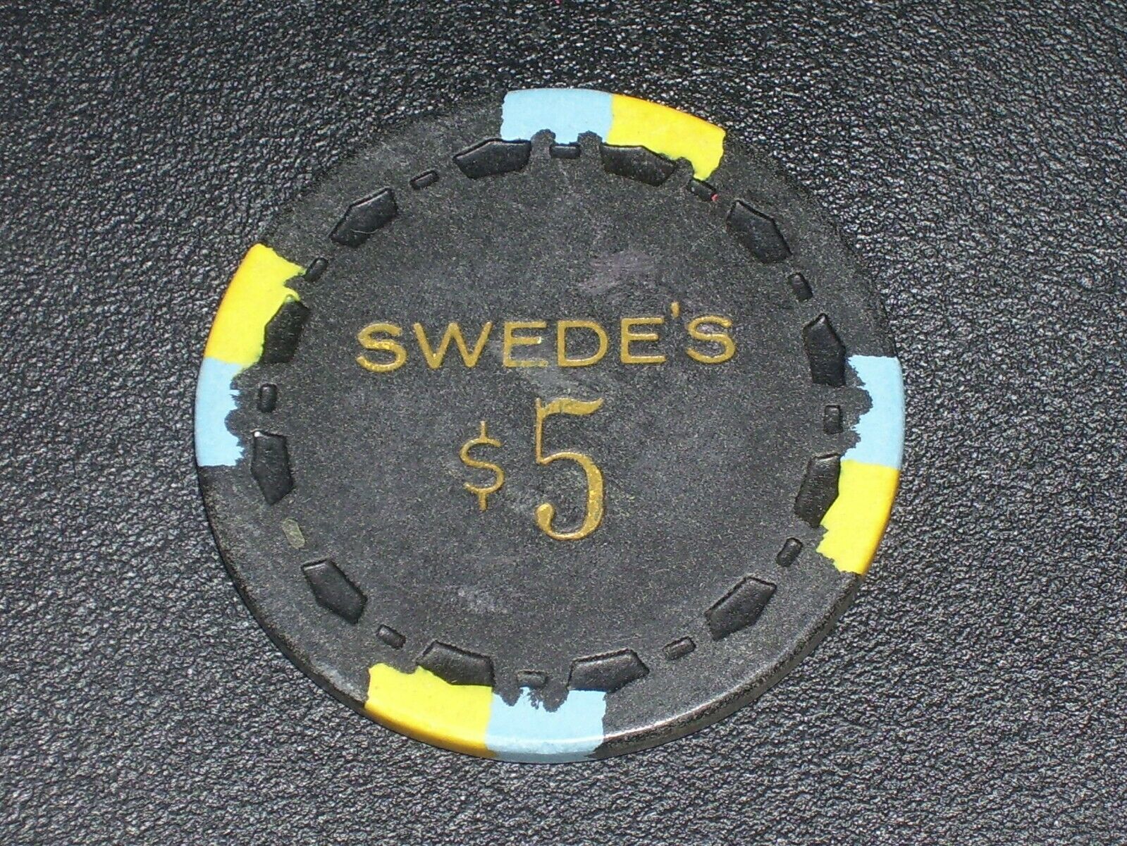 $5 Swede's Reno Nevada Casino Poker Gaming Chip