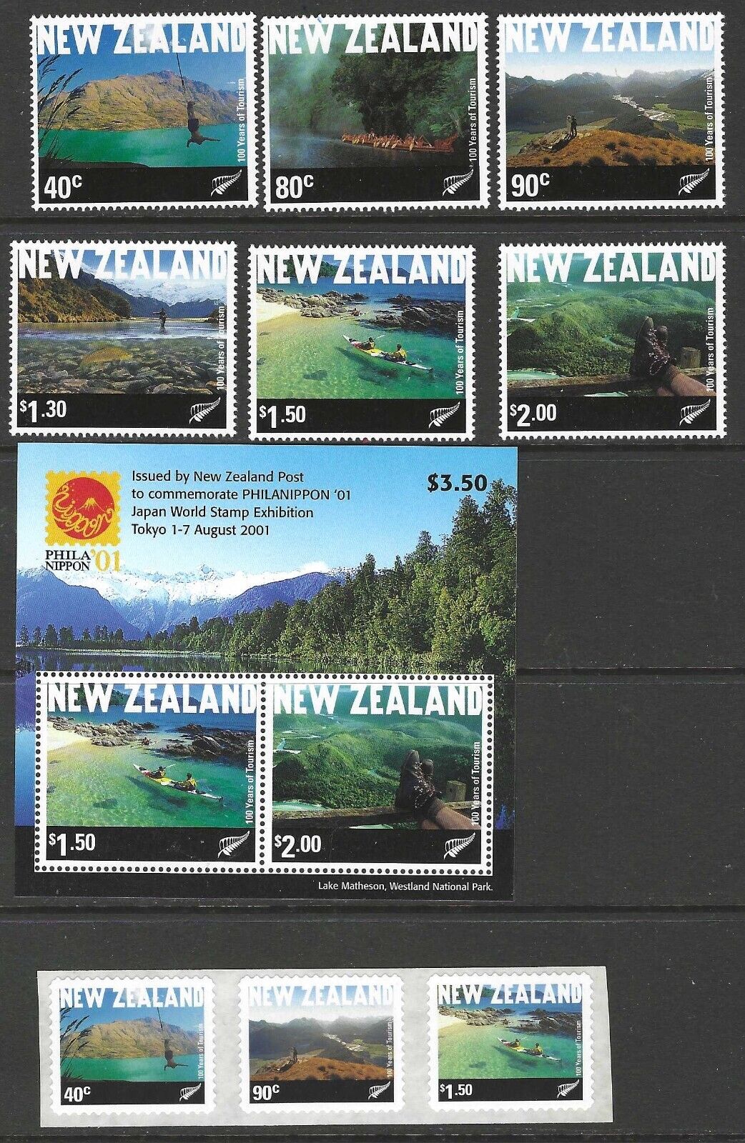 New Zealand - 1722-1727; 1727a;1730a Mnh - 2001 - Cent Government Tourist Office