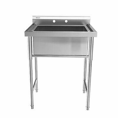 30" Stainless Steel Utility Commercial Square Kitchen Sink For Washing Room New