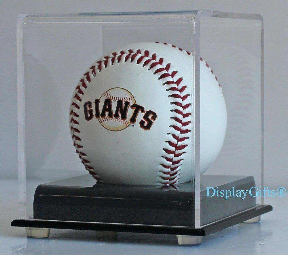 1 Baseball/billiard Ball Holder Display Case Stand, Acrylic Cover, Uv Protection