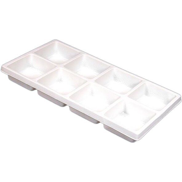 White Plastic 8 Compartment Jewelry Display Tray Insert 14 1/8"x 7 5/8"