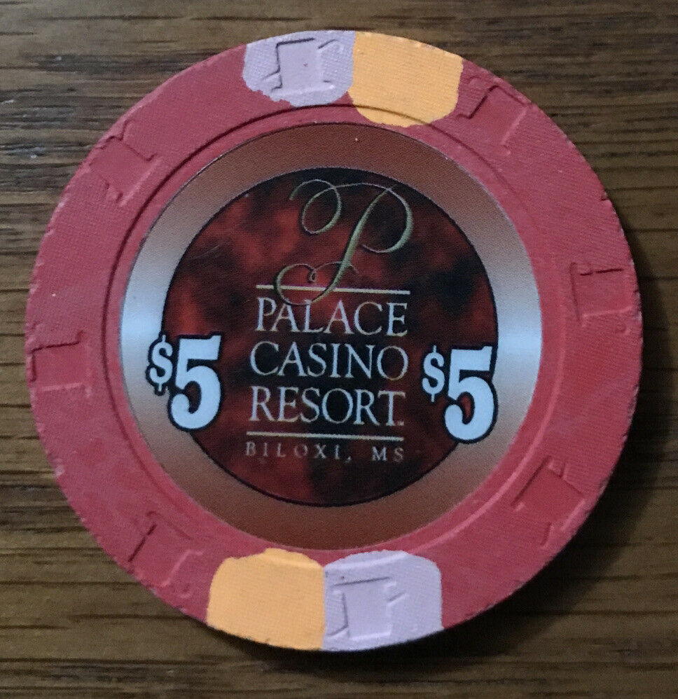 Palace Casino Resort $5 Hotel Casino Gaming Poker Chip From Biloxi, Ms