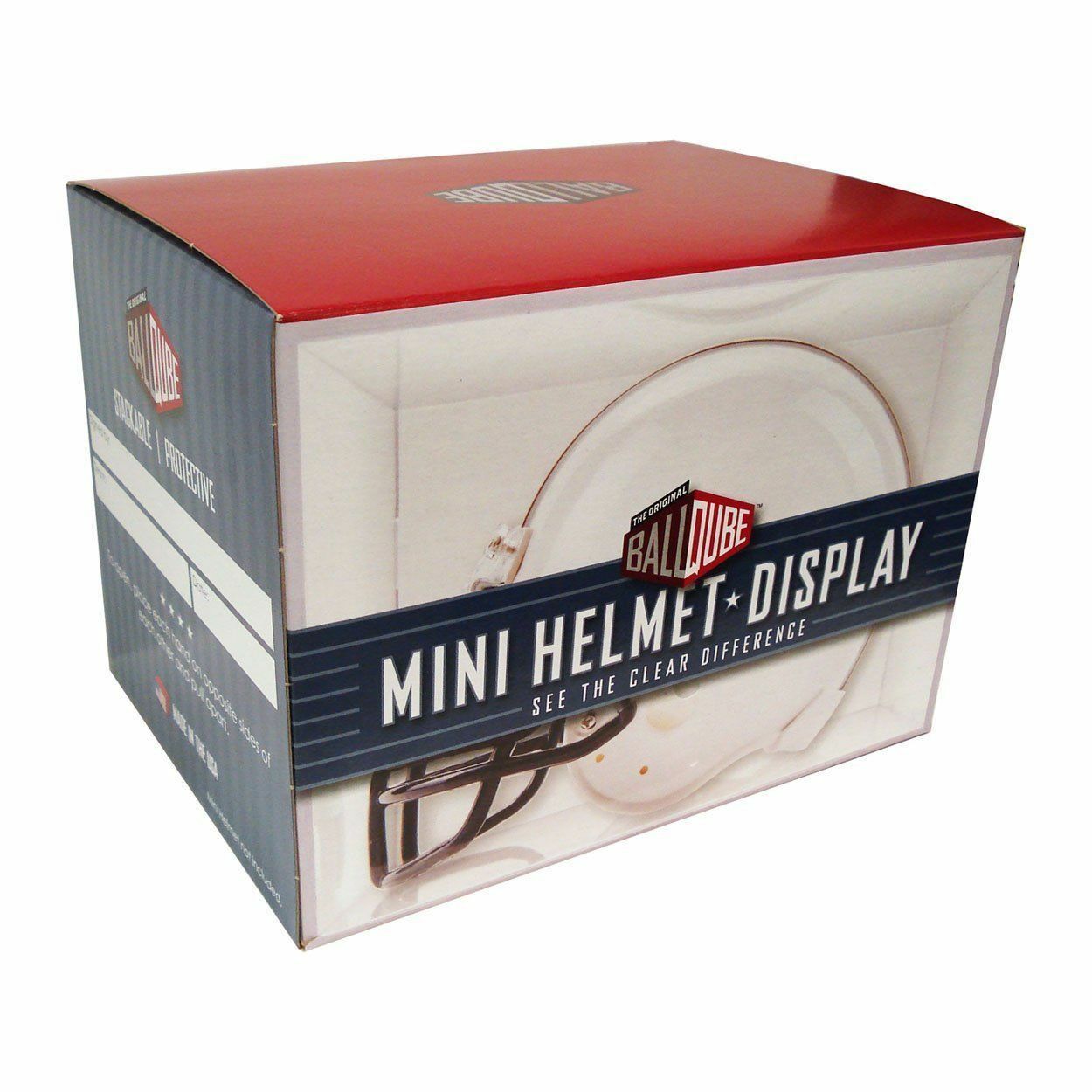 New Ballqube Mini Football Helmet Display Case Box