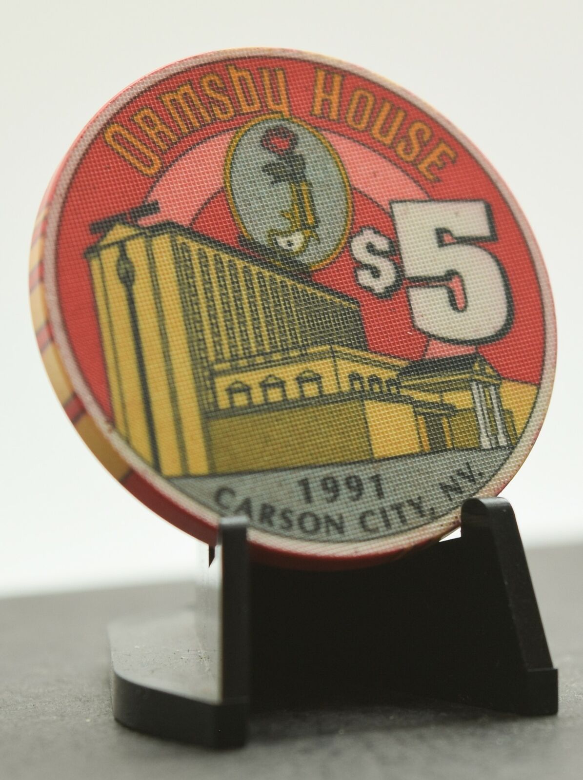 Ormsby House Casino $5 Chip Carson City Nevada 1860-1991 Chipco Ceramic