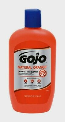 Gojo Orange Citrus Pumice Hand Cleaner Soap Heavy Duty For Grease Oil Tar 14 Oz