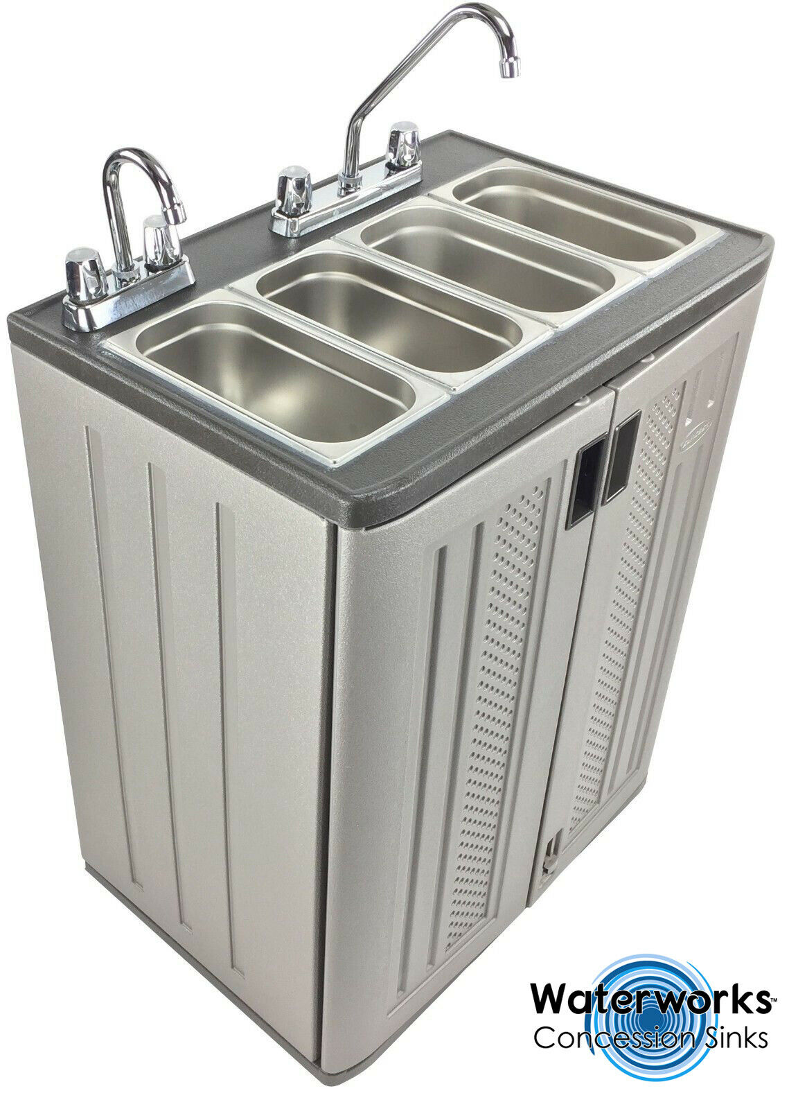 Mobile Concession Sink Portable Food Truck Trailer 4 Compartment Hand Wash Hot