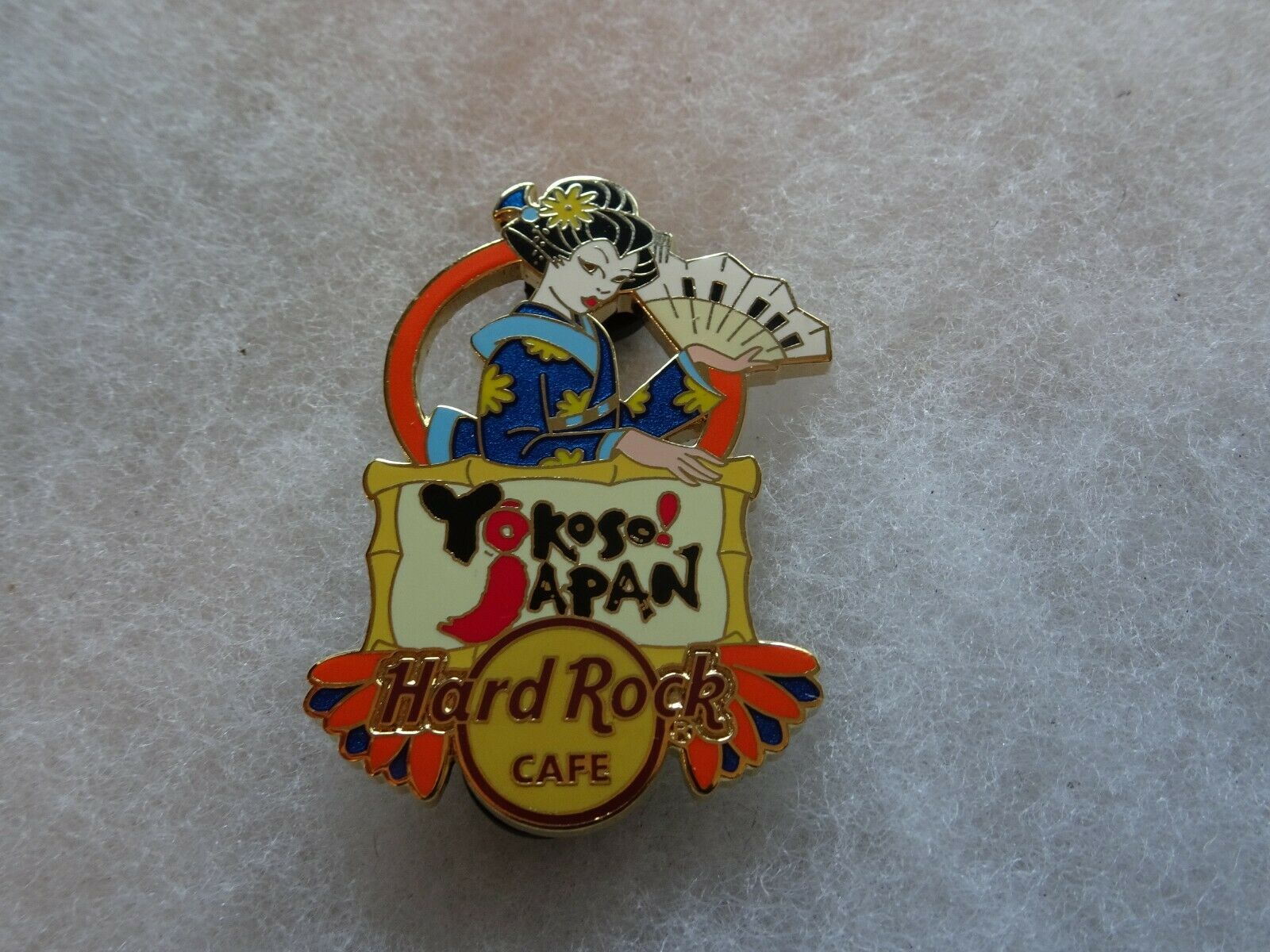 Hard Rock Cafe Pin Narita Tokyo Yokoso! Japan #2 - Geisha W/ Fan