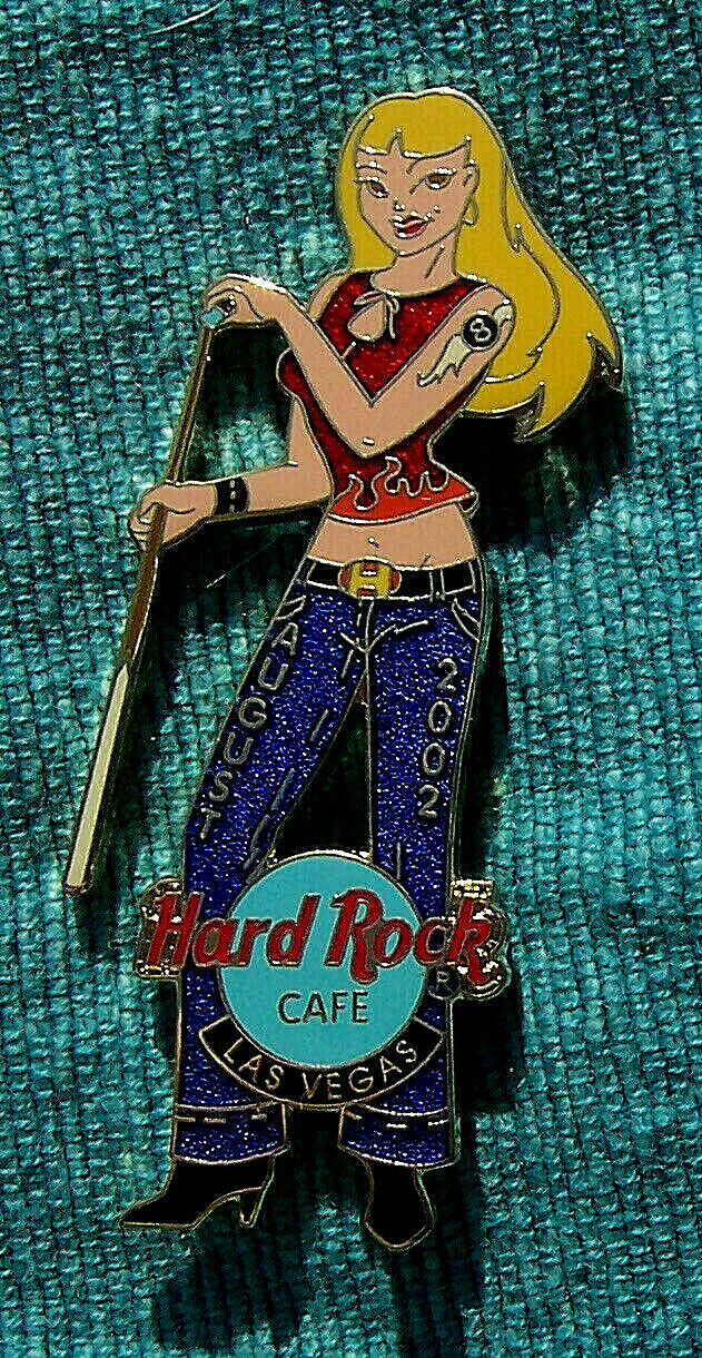 Las Vegas Sexy Blonde Pool Player 8 Ball Tattoo August 2002hard Rock Cafe Pin Le