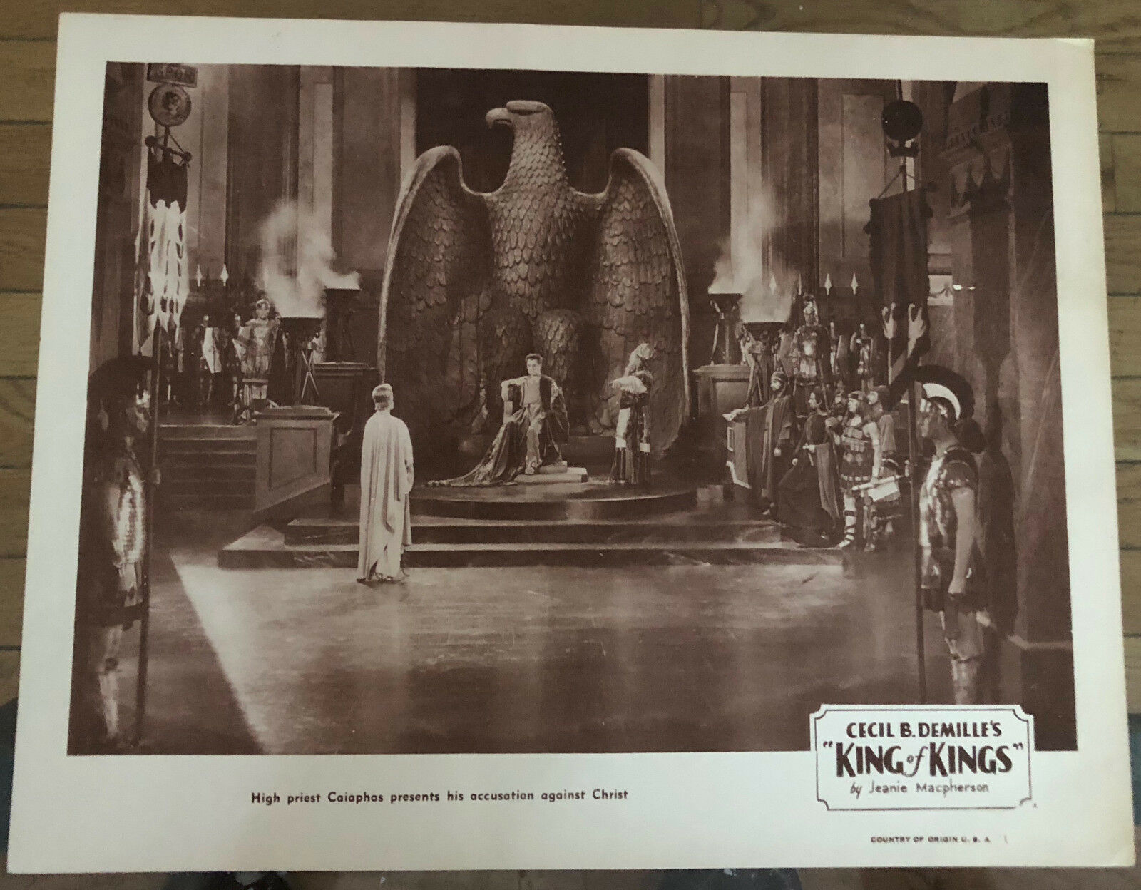 1927 King Of Kings By Cecil B Demille Lobby Card High Priest Caiaphos