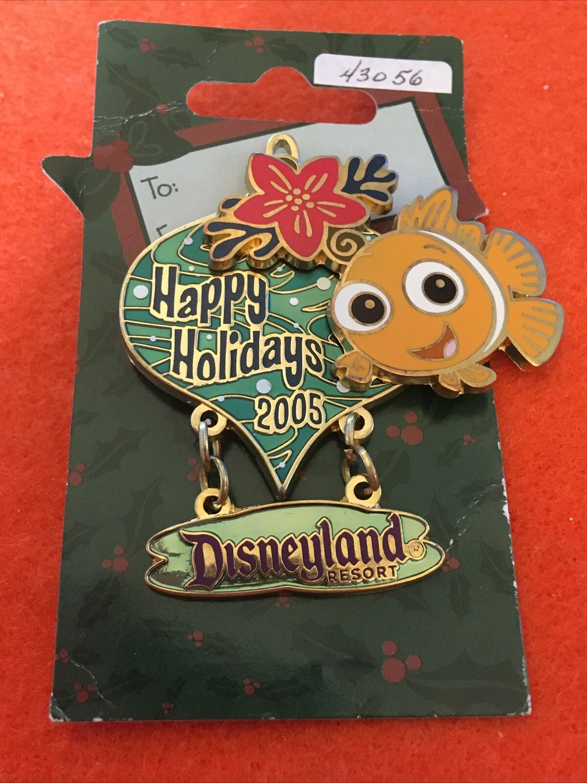 Disney Dlr 2005 Happy Holidays Ornament Finding Nemo Dangle Le 1500 Pin