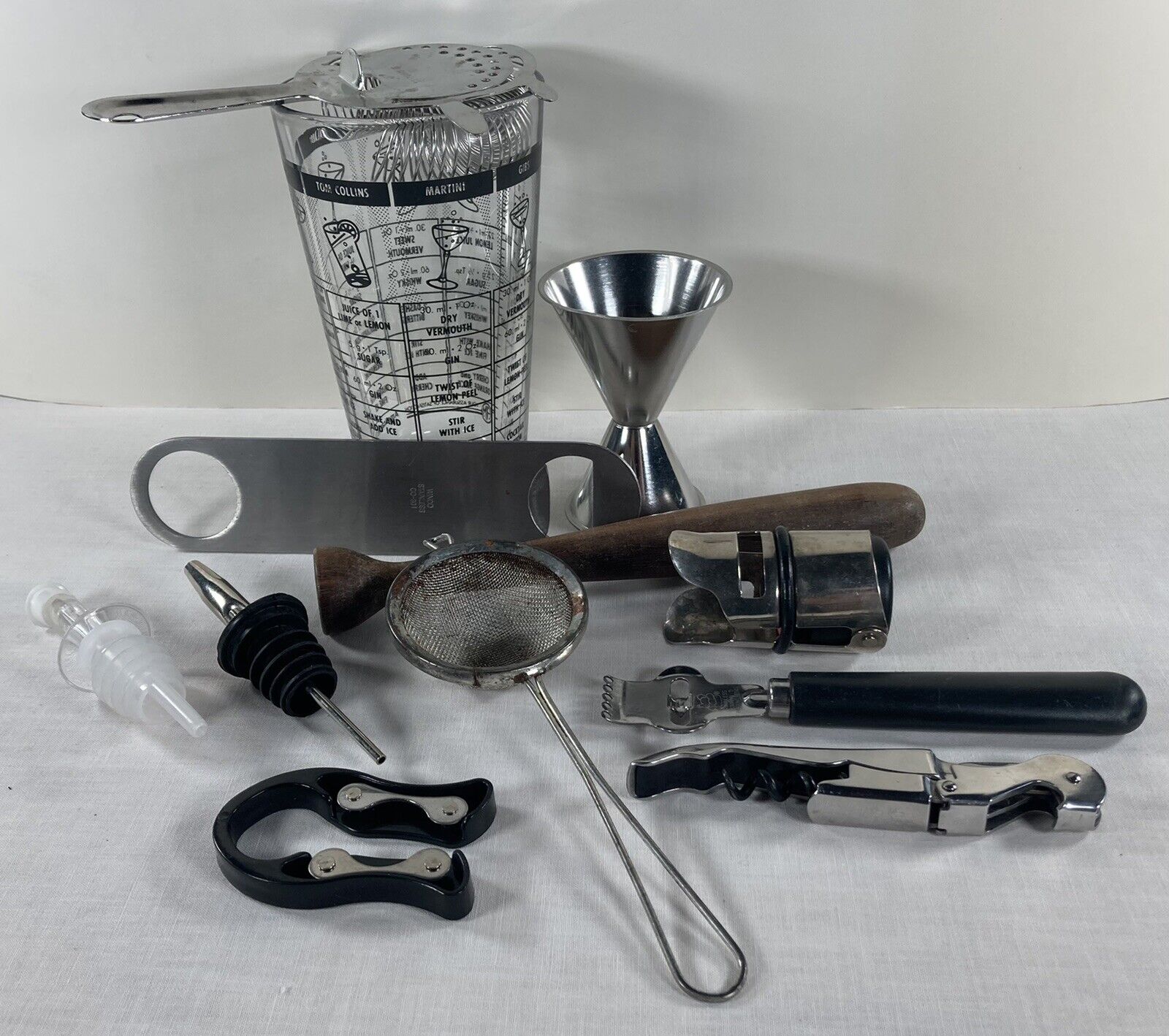 Bartender Tools And Supplies, 12 Piece, Make Craft Cocktails At Home Awesome Set