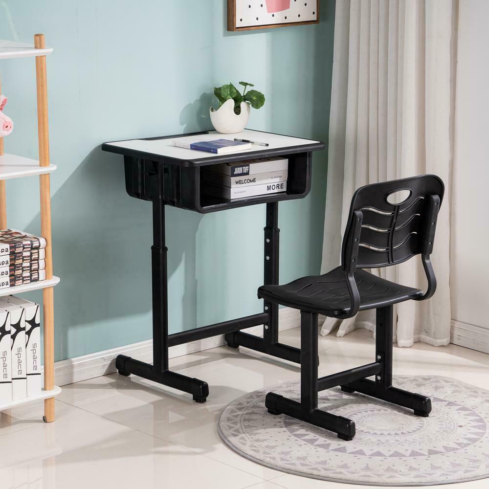 Hot School Student Desk And Chair Set Adjustable Child Study Furniture Storage