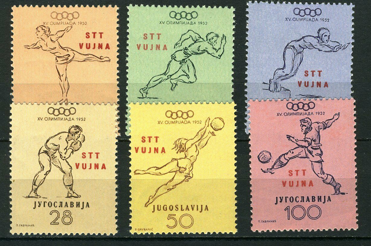 Yugoslavia Vuja Stt Trieste Zona B  Mi.# 70/75  Complete Set Olympic Mint Nh