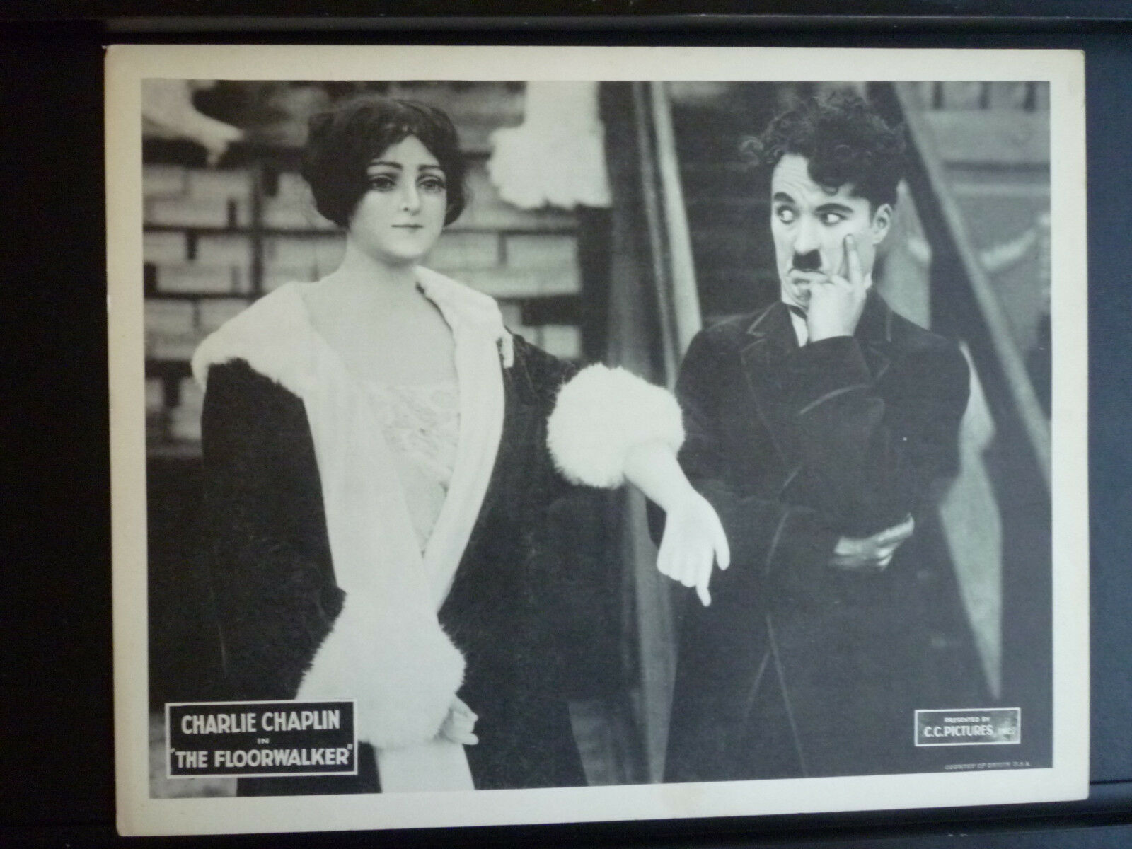 1916 The Floorwalker - Rare R1920s Lobby Card - Charlie Chaplin Silent Comedy