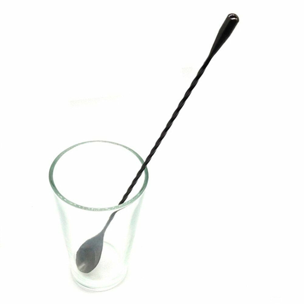 Bar Long Spiral Handle Stainless Steel Cocktail Mixing Spoon Kitchen Accessories
